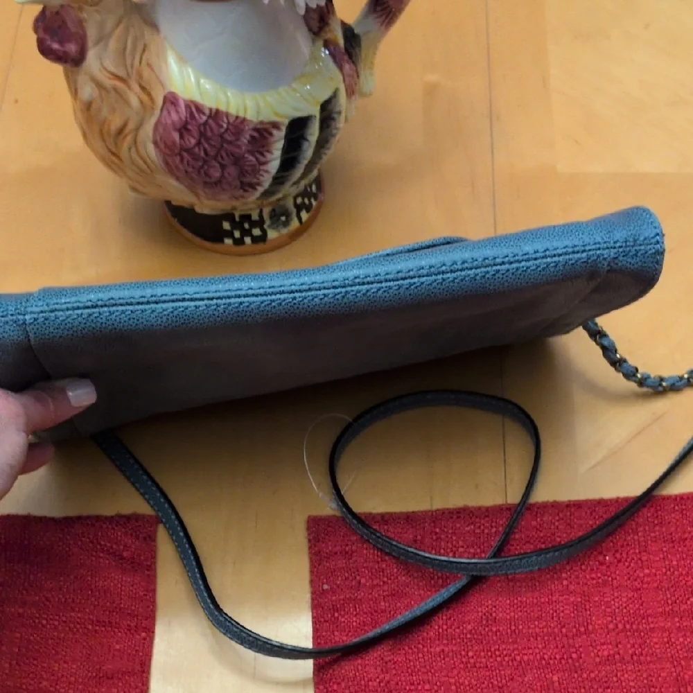 Elliott Lucca Teal Textured Clutch